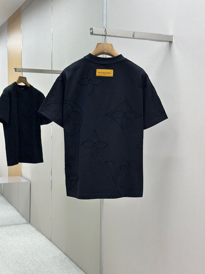 LOUI*V  Monogram Embroidered Cotton T-Shirt
