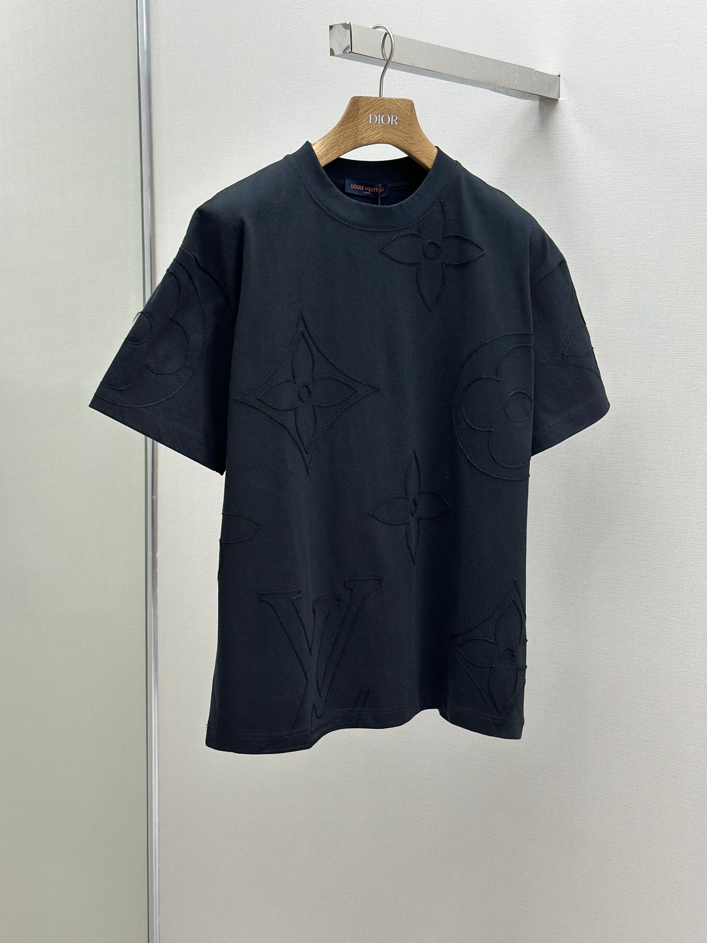 LOUI*V  Monogram Embroidered Cotton T-Shirt