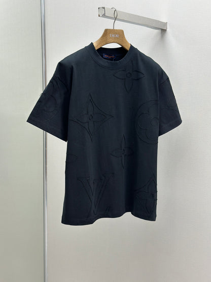 LOUI*V  Monogram Embroidered Cotton T-Shirt