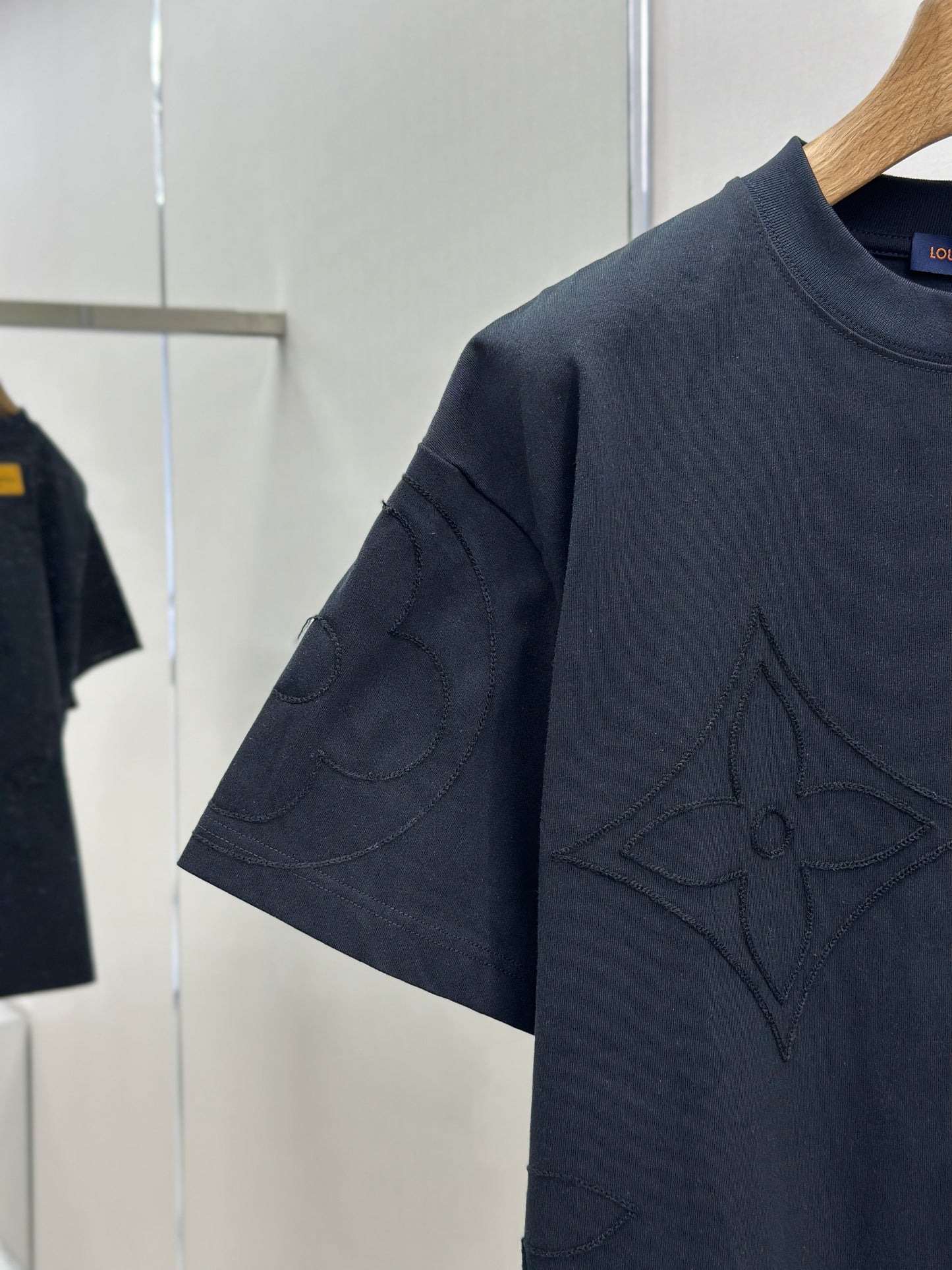 LOUI*V  Monogram Embroidered Cotton T-Shirt