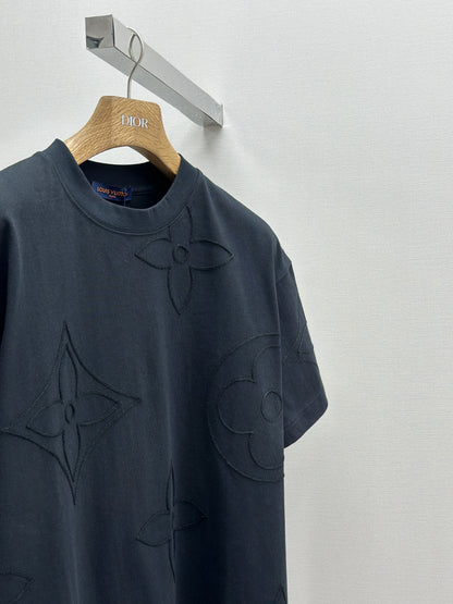 LOUI*V  Monogram Embroidered Cotton T-Shirt