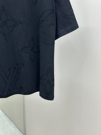 LOUI*V  Monogram Embroidered Cotton T-Shirt