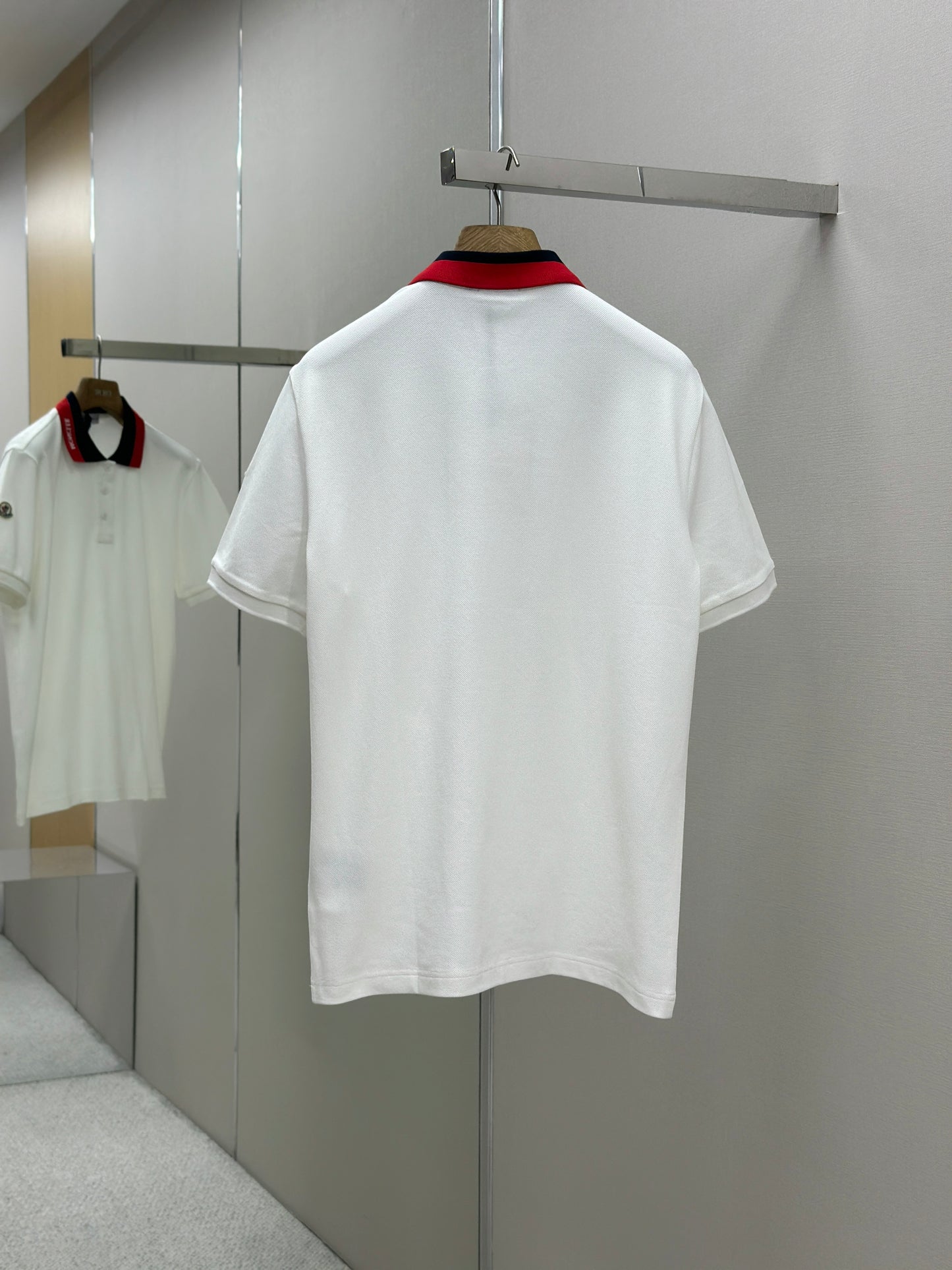 MONCL* Embroidered Logo Cotton Piquet Polo Shirt