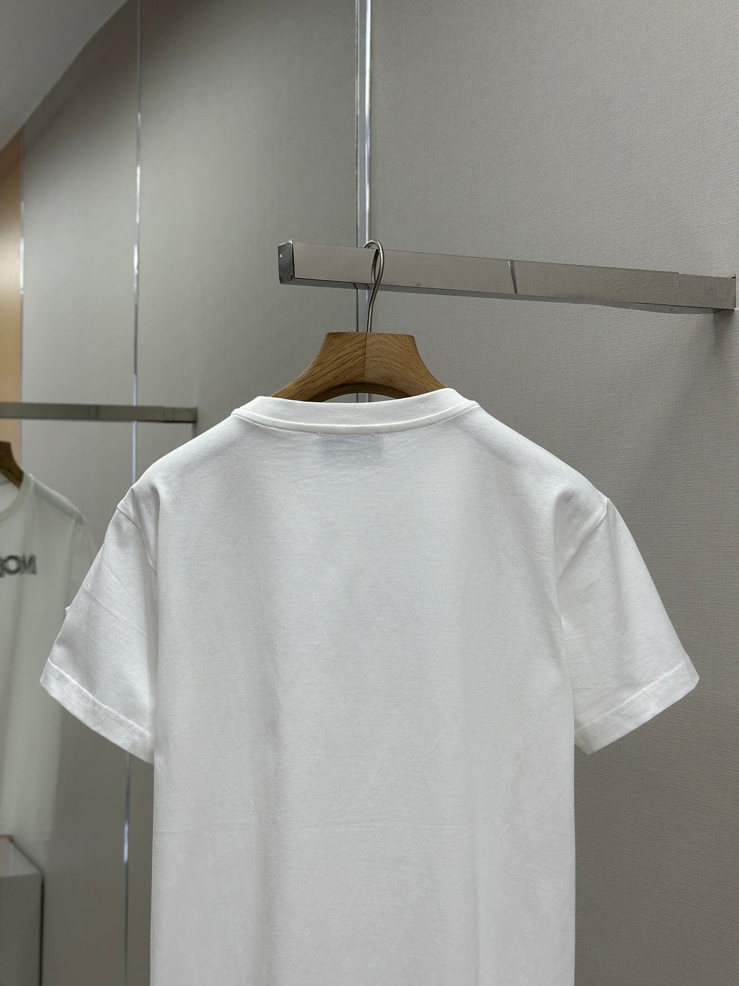 MONCL*  Blurred Logo Cotton T-Shirt