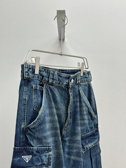 PRA* Denim cargo jeans