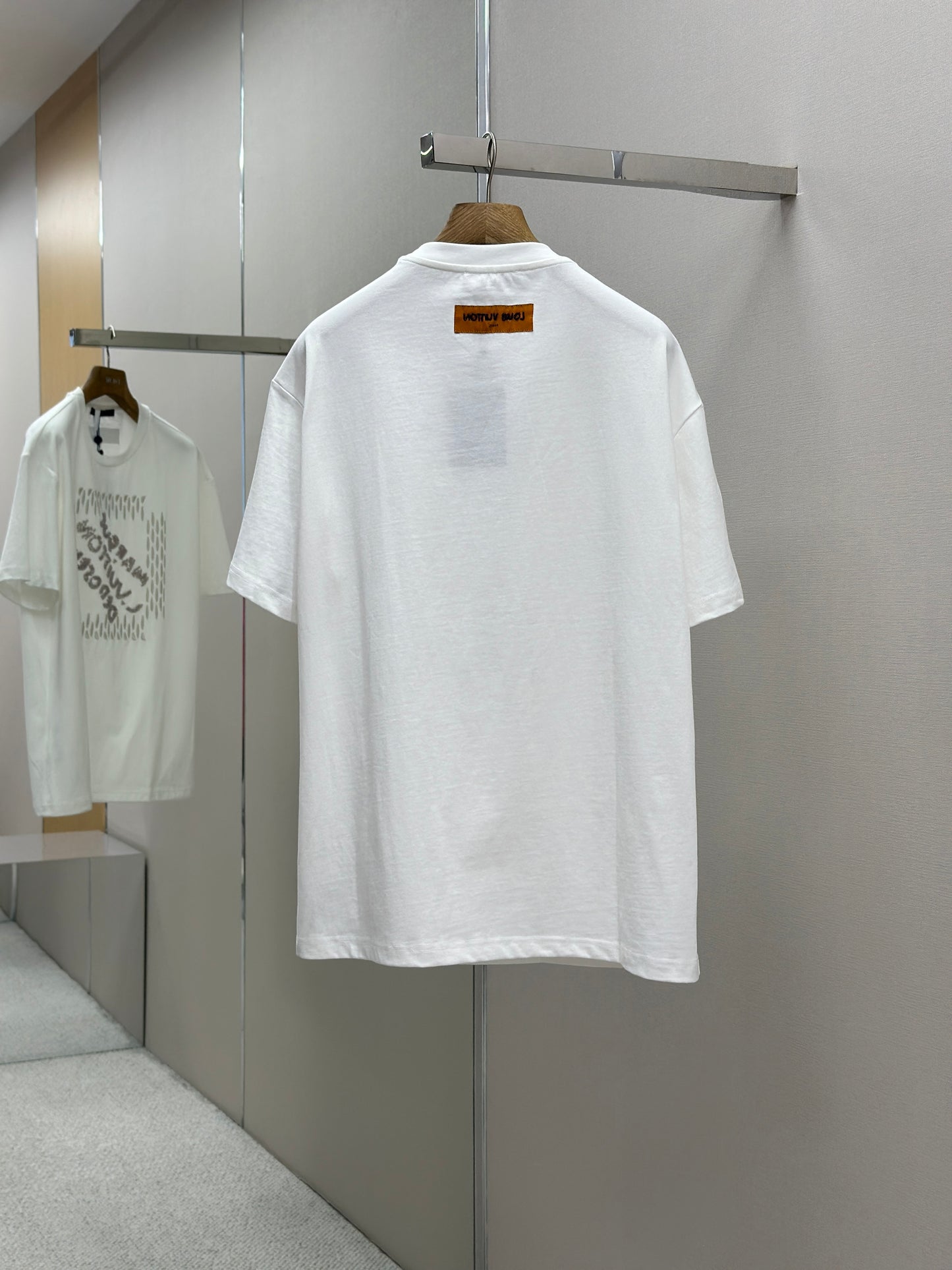 LOUI*V  Embroidered Signature Cotton T-Shirt