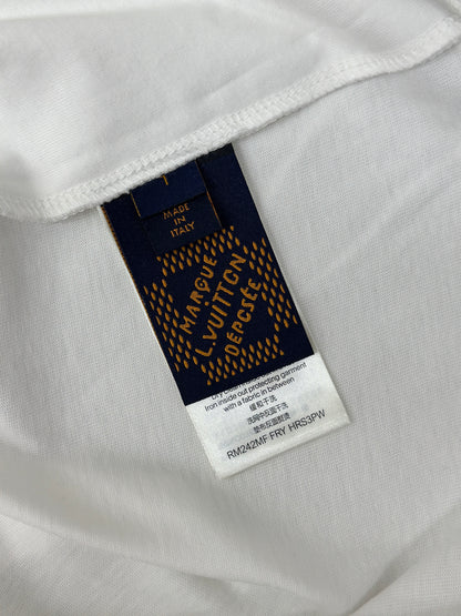 LOUI*V  Embroidered Signature Cotton T-Shirt