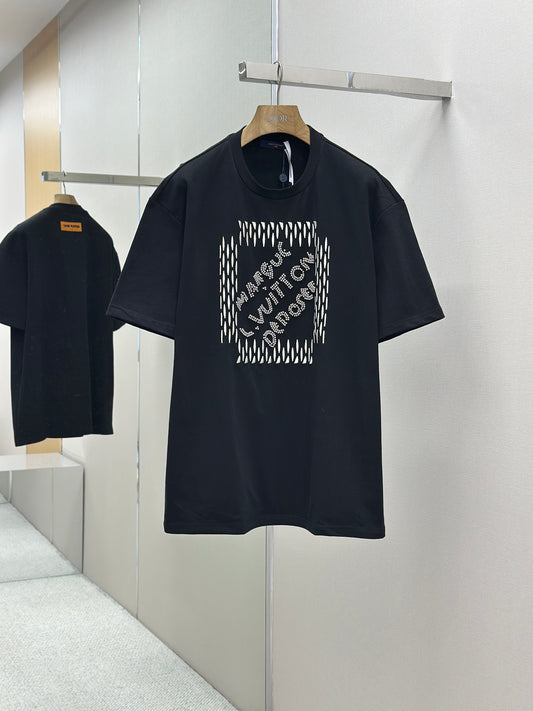 LOUI*V  Embroidered Signature Cotton T-Shirt