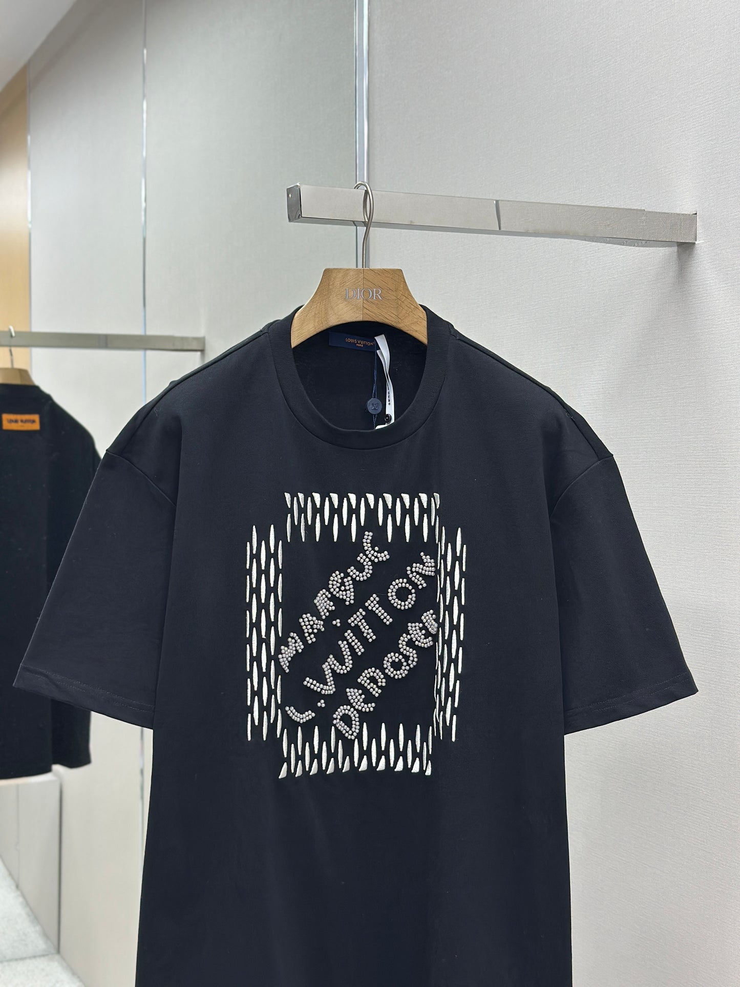 LOUI*V  Embroidered Signature Cotton T-Shirt