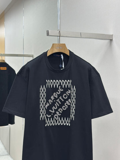 LOUI*V  Embroidered Signature Cotton T-Shirt