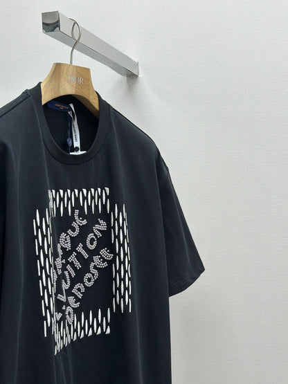 LOUI*V  Embroidered Signature Cotton T-Shirt