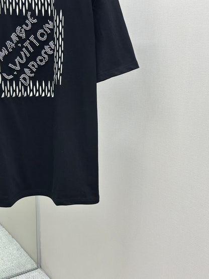 LOUI*V  Embroidered Signature Cotton T-Shirt