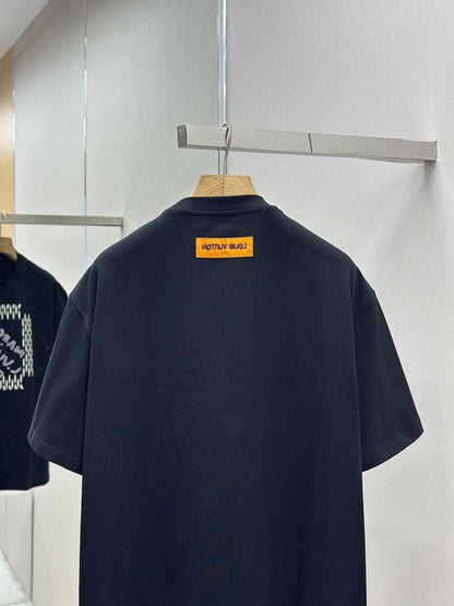 LOUI*V  Embroidered Signature Cotton T-Shirt