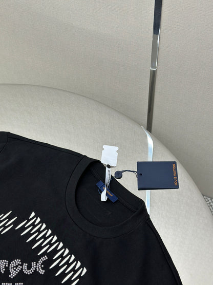 LOUI*V  Embroidered Signature Cotton T-Shirt