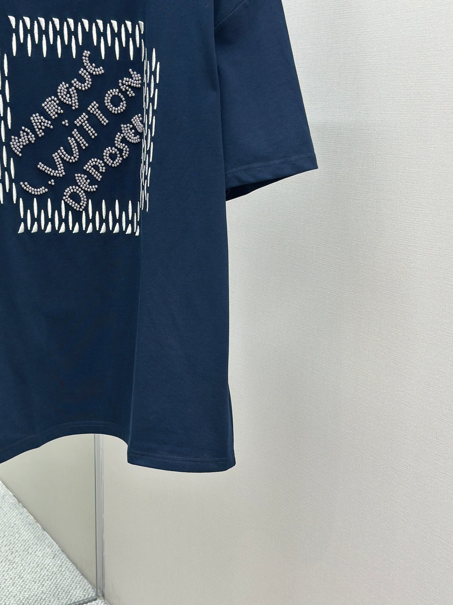 LOUI*V  Embroidered Signature Cotton T-Shirt