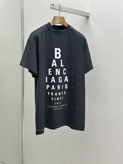 BALENC* Optical T-shirt Oversized in Black/white
