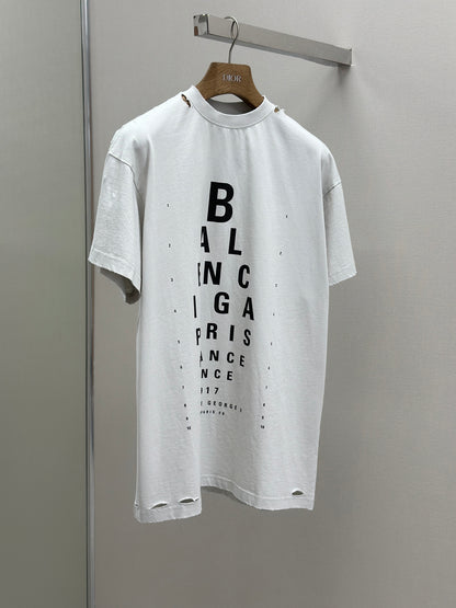 BALENC* Optical T-shirt Oversized in Black/white