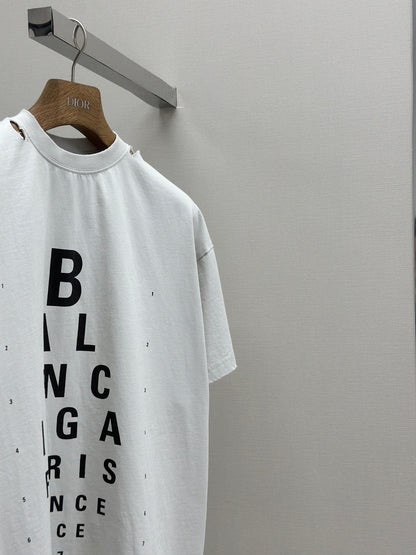 BALENC* Optical T-shirt Oversized in Black/white