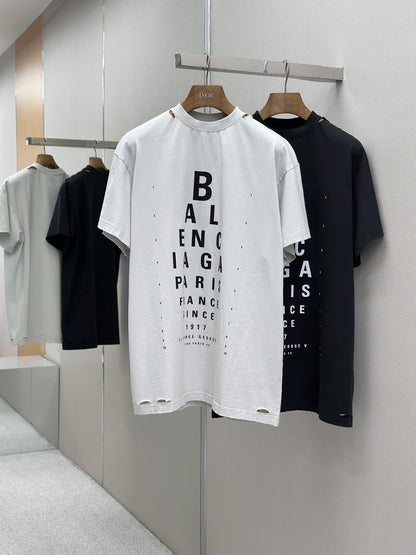 BALENC* Optical T-shirt Oversized in Black/white
