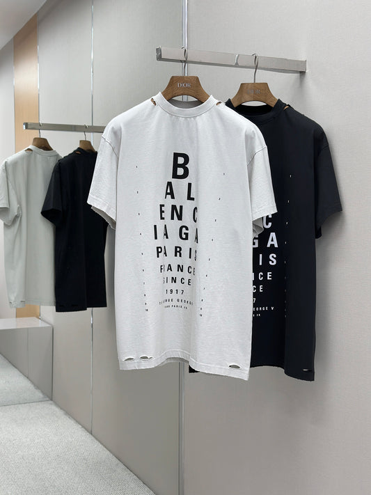 BALENC* Optical T-shirt Oversized in Black/white