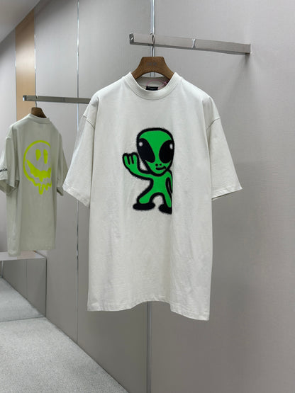 BALENC* High There + Dripley T-shirt Medium Fit in Dirty White