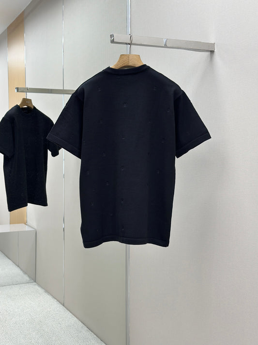 LOUI*V Blason Embroidered Short-Sleeved Crewneck