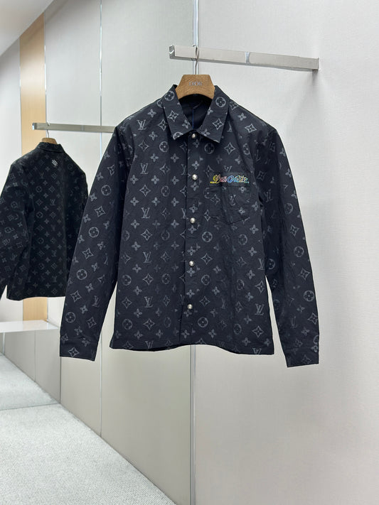 LOUI*V Monogram Moire Jacquard Silk Overshirt