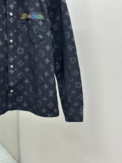 LOUI*V Monogram Moire Jacquard Silk Overshirt