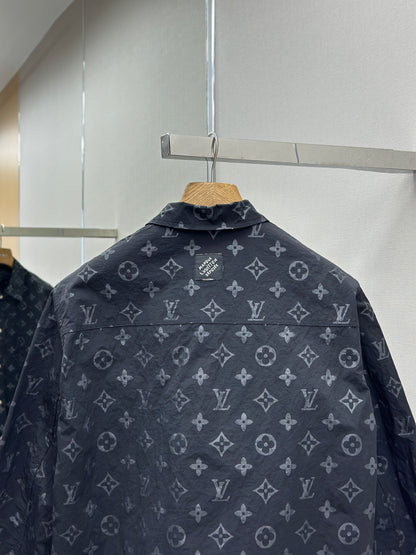 LOUI*V Monogram Moire Jacquard Silk Overshirt