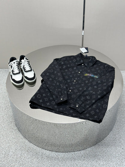 LOUI*V Monogram Moire Jacquard Silk Overshirt