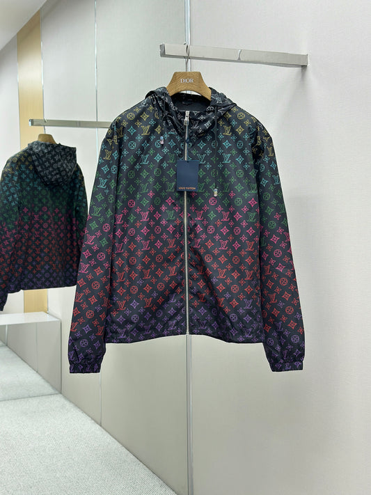 LOUI*V Monogram Flowers Gradient Printed Windbreaker