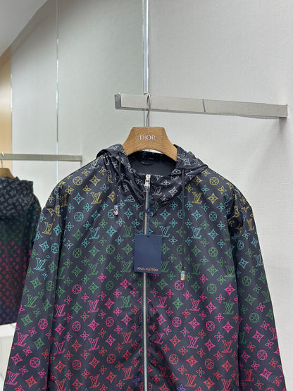 LOUI*V Monogram Flowers Gradient Printed Windbreaker