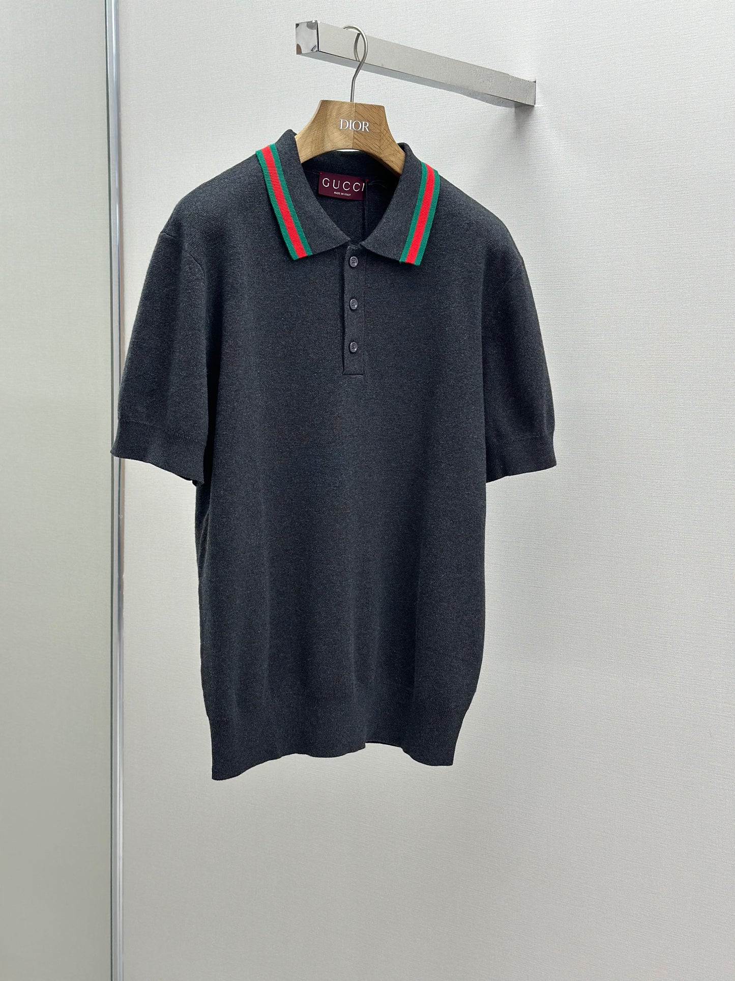 GUC* Silk cotton polo shirt with Web