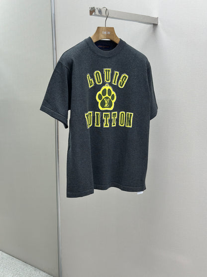LOUI*V Embellished Short-Sleeved Cotton Crewneck