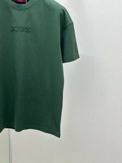 GUC* Embroidered cotton jersey T-shirt