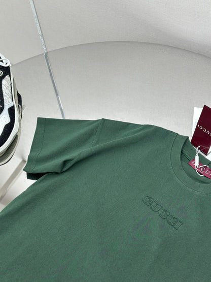 GUC* Embroidered cotton jersey T-shirt