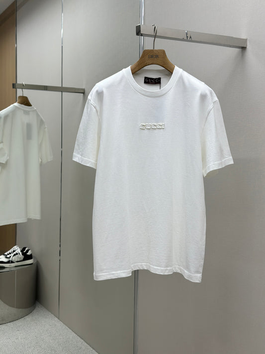 GUC* Embroidered cotton jersey T-shirt
