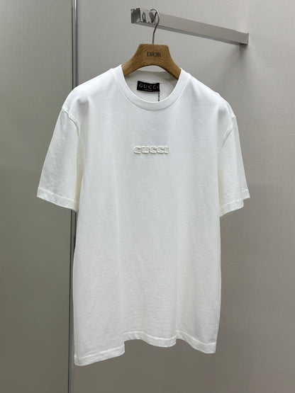 GUC* Embroidered cotton jersey T-shirt