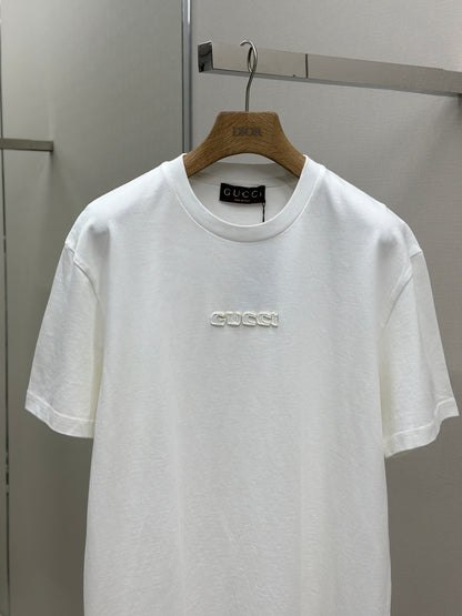GUC* Embroidered cotton jersey T-shirt