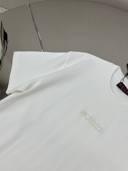 GUC* Embroidered cotton jersey T-shirt
