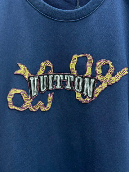 LOUI*V Embroidered Cotton Crewneck