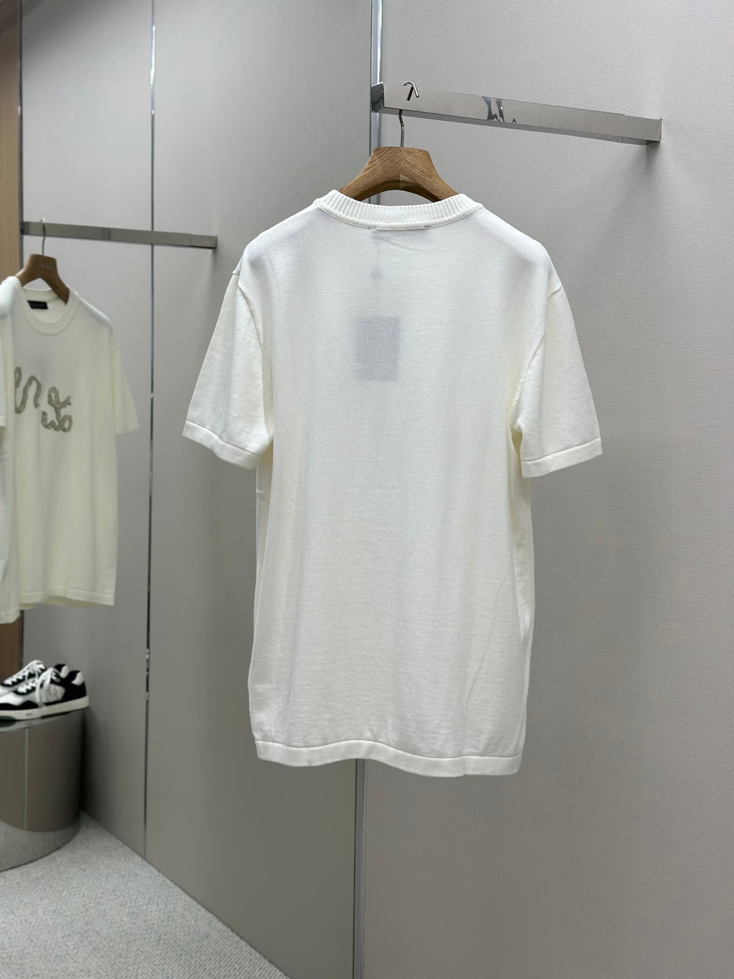 LOUI*V Embellished Short-Sleeved Cotton Crewneck