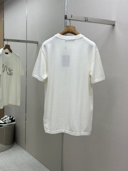LOUI*V Embellished Short-Sleeved Cotton Crewneck