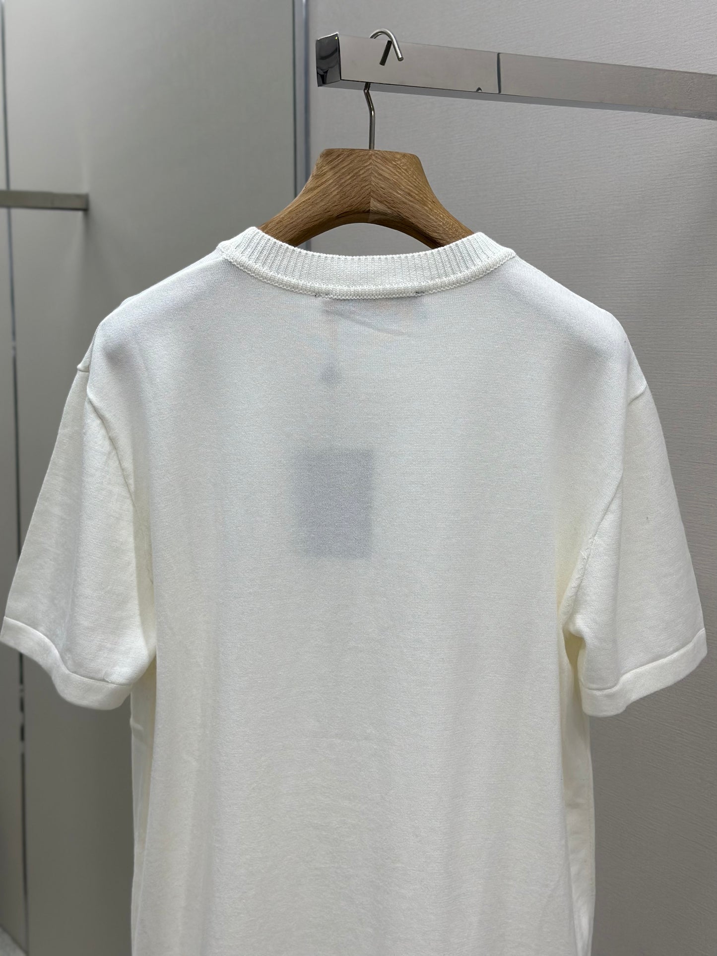 LOUI*V Embellished Short-Sleeved Cotton Crewneck