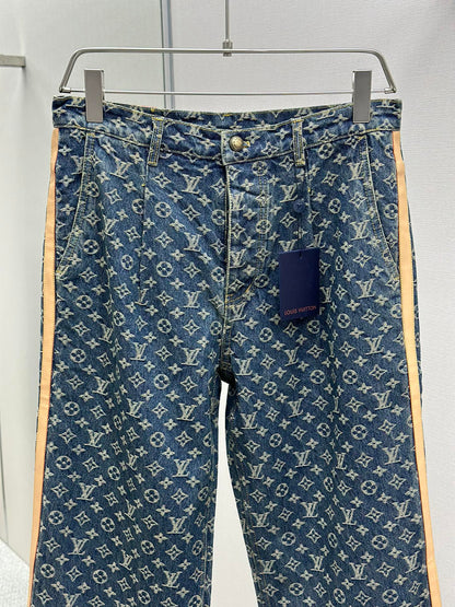 LOUI*V Monogram Denim Tailored Pants