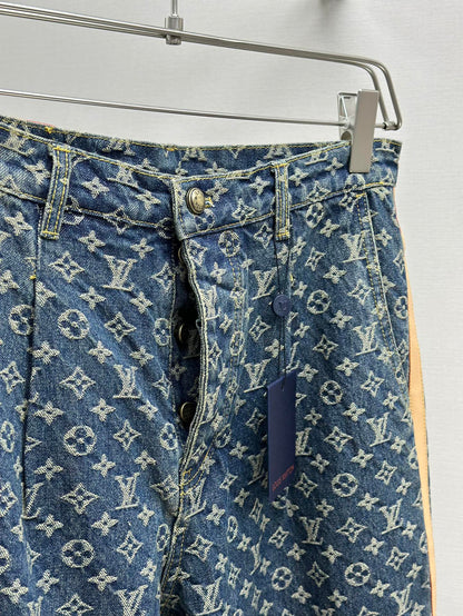 LOUI*V Monogram Denim Tailored Pants