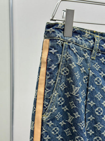 LOUI*V Monogram Denim Tailored Pants