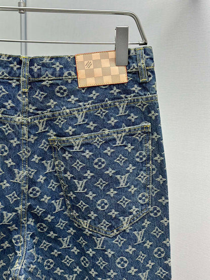LOUI*V Monogram Denim Tailored Pants