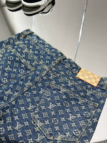 LOUI*V Monogram Denim Tailored Pants