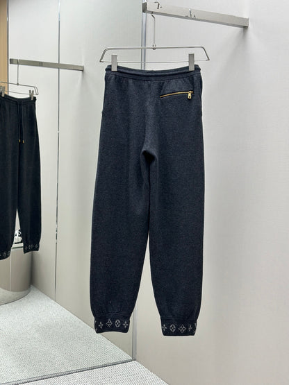 LOUI*V Double Face Knit Wool Travel Pants